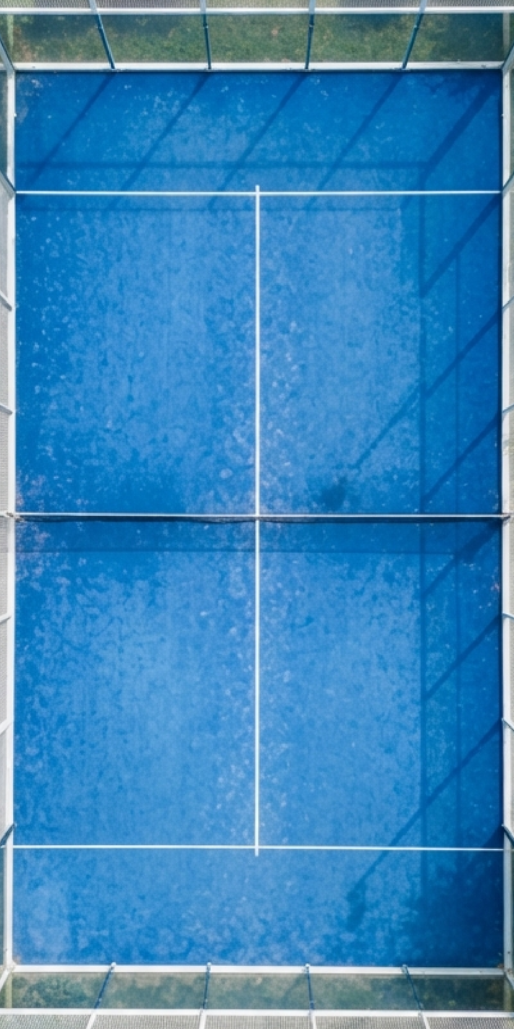 Vue du dessus d’un terrain de padel